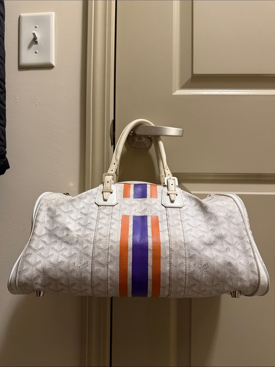 Goyard Handbags - Goyard Croisiere 35” Duffel/Hand Bag in white 2006